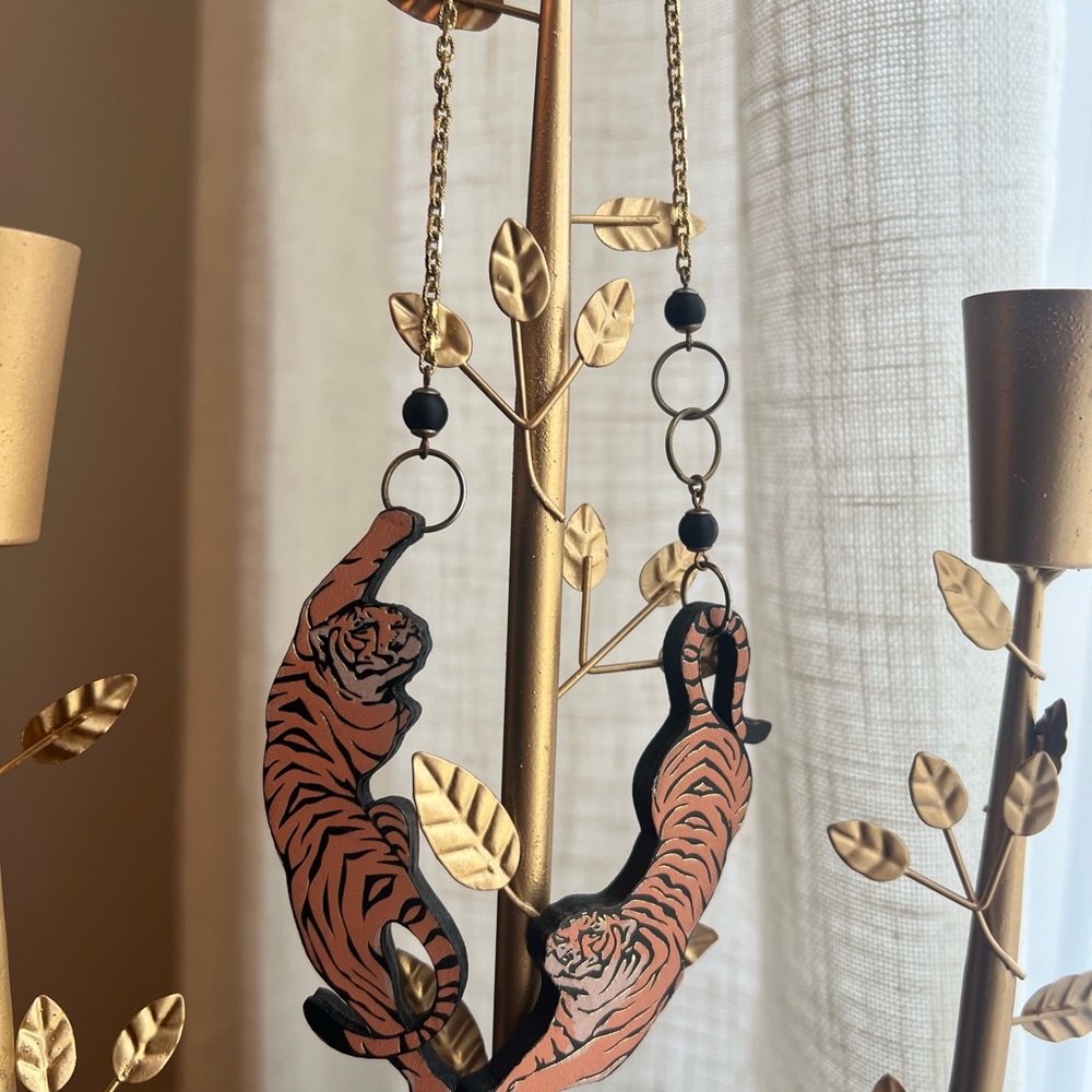 Rosita Bonita Statement Necklace Double Tiger Boho Artisan Folk Art Necklace - Picture 4 of 6
